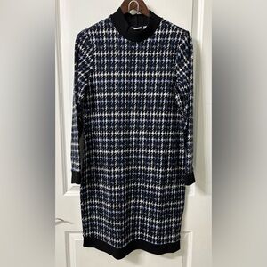 Susan Graver Mock Turtleneck Herringbone Sweater Dress size Medium